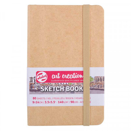 Carnet croquis 9x14 cm - 80 feuilles - 140g - kraft - royal talens