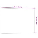 vidaXL Tableau noir magnétique mural blanc 60x40 cm verre trempé