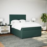 vidaXL Sommier à lattes de lit et matelas Vert foncé 160x200cm Velours