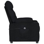 vidaXL Fauteuil inclinable électrique Noir Tissu
