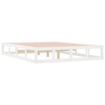 vidaXL Cadre de lit Blanc 140x200 cm Bois massif
