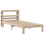 vidaXL Cadre de lit avec tête de lit 90x190 cm bois de pin massif