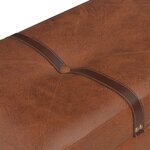 vidaXL Tabourets de rangement lot de 3 Brun roux Similicuir