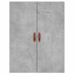 vidaXL Buffet haut Gris béton 69 5x34x180 cm Bois d'ingénierie