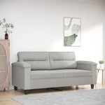 vidaXL Canapé à 2 places Gris clair 140 cm Tissu microfibre