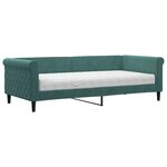 vidaXL Lit de jour avec matelas vert foncé 90x200 cm velours