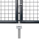 vidaXL Portal de jardin maille anthracite 350x175 cm acier galvanisé