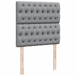 vidaXL Sommier à lattes de lit avec matelas Gris clair 100x200cm Tissu