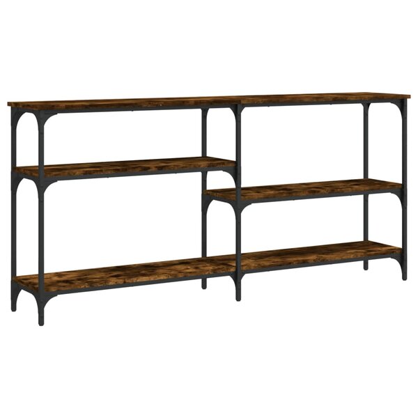 vidaXL Table console chêne fumé 160x29x75 cm bois d'ingénierie