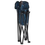 vidaXL Chaise de camping avec poche pliable lot de 2 bleu
