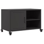 vidaXL Meuble TV noir 68x39x43 5 cm acier laminé à froid