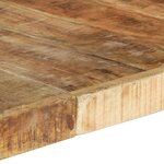 vidaXL Table à manger 140x140x75 cm Bois de manguier brut