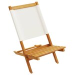 vidaXL Chaises de jardin pliantes lot de 8 tissu et bois massif
