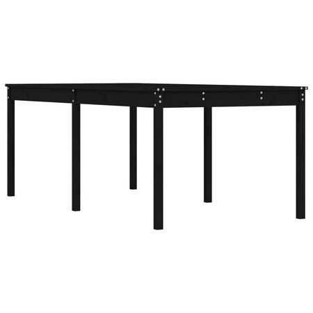 vidaXL Table de jardin noir 203 5x100x76 cm bois massif de pin