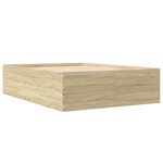 vidaXL Cadre de lit chêne sonoma 140x190 cm bois d'ingénierie