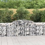 vidaXL Paniers à gabions arqués 17 Pièces 300x50x80/100 cm fer galvanisé