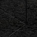 vidaXL Tapis shaggy PAMPLONA poils longs moderne noir Ø 240 cm