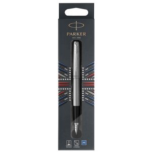 Stylo plume JOTTER Acier C.T. Pointe Moyenne Trait Bleu PARKER
