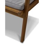 Banc de jardin LIANZA - 2 places - Acacia et résine tressée - 121 x 71 x 78 cm