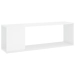 vidaXL Meuble TV Blanc brillant 100x24x32 cm Aggloméré