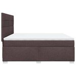 vidaXL Sommier à lattes de lit avec matelas Marron foncé 200x200 cm