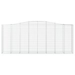 vidaXL Paniers à gabions arqués 6 Pièces 400x50x160/180 cm fer galvanisé