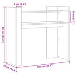 vidaXL Table console noir 100x35x90 cm bois d'ingénierie