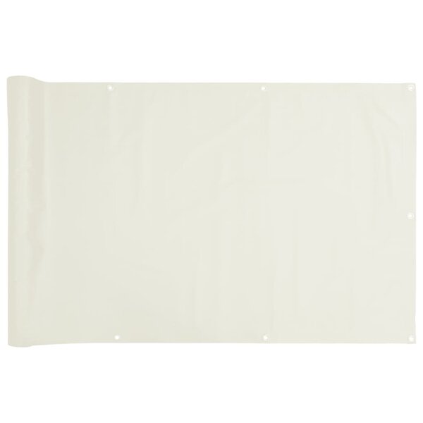 vidaXL Écran d'intimité de balcon blanc 500x90 cm PVC