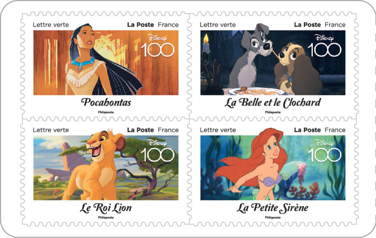 Carnet de 12 timbres autocollants Lettre Verte - La Poste - 20 g - validité  permanente + OFFERT 1 carnet 12 timbres les 100 ans de Disney : :  Fournitures de bureau