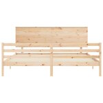 vidaXL Cadre de lit avec tête de lit 200x200 cm bois massif