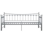 vidaXL Cadre de canapé-lit extensible Gris Métal 90x200 cm