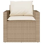 vidaXL Salon de jardin avec coussins 4 Pièces beige résine tressée