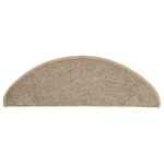 vidaXL Tapis d'escalier auto-adhésifs 15 Pièces Beige foncé 65x21x4 cm