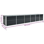 vidaXL Lit surélevé de jardin Acier galvanisé 480x80x77 cm Anthracite