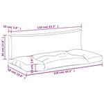 vidaXL Coussins de palette 2 Pièces carreaux gris tissu