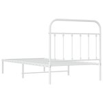 vidaXL Cadre de lit métal sans matelas et tête de lit blanc 100x190 cm