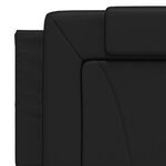 vidaXL Cadre de lit avec tête de lit Noir 160x200 cm Similicuir