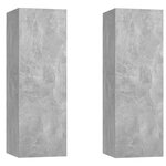 vidaXL Ensemble de meubles TV 6 Pièces Gris béton Bois d'ingénierie