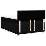 vidaXL Sommier à lattes de lit avec matelas Noir 140x190 cm Tissu