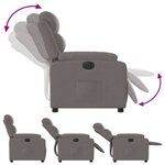 vidaXL Fauteuil inclinable électrique Taupe Tissu