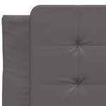 vidaXL Cadre de lit avec tête de lit Gris 90x190 cm Similicuir