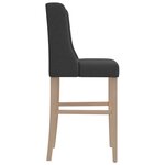 vidaXL Chaises de bar lot de 2 bois massif d'hévéa et tissu