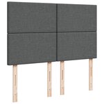 vidaXL Sommier à lattes de lit avec matelas Gris foncé 140x190cm Tissu