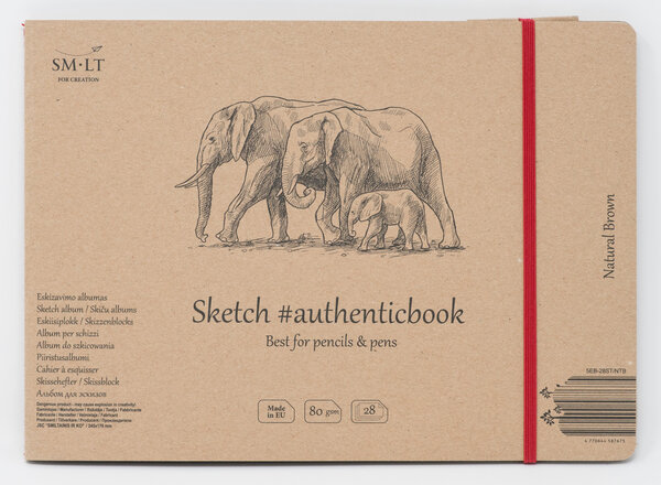 Carnet SM-LT 24 5x17 6cm Dessin Brun 28 feuilles 135 g/m²