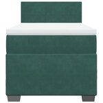 vidaXL Sommier à lattes de lit avec matelas Vert foncé 100x200 cm