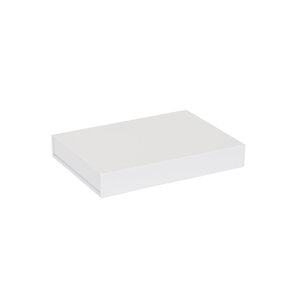 Boîte plate aimantée luxe blanc mat A6