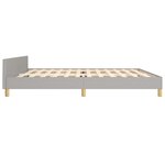 vidaXL Cadre de lit avec tête de lit Gris clair 200x200 cm Tissu
