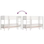 vidaXL Lit superposé sans matelas blanc 80x200 cm bois de pin massif