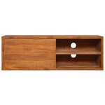 vidaXL Meuble TV mural 180x30x30 cm Bois de teck massif