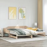 vidaXL Lit de jour avec lit gigogne 90x190 cm bois de pin massif